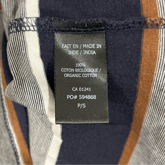 Premium 100% Organic Cotton Striped Pocket T-Shirt - Picture 6 of 6